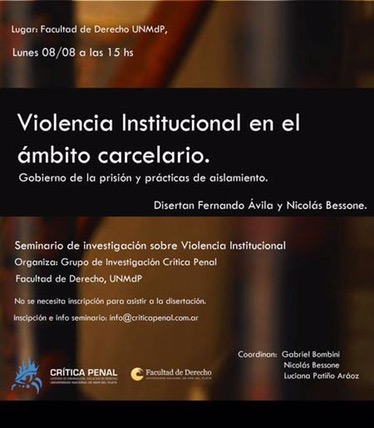 II encuentro en el Seminario de investigación sobre violencia institucional 